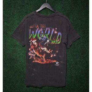 PBR Bull Riding Outta This World Graphic T-Shirt‎ Rodeo Western Vintage tee